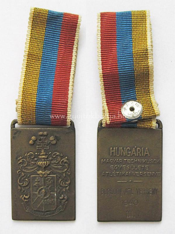 Hungária Magyar Technikusok Egyesülete Atlétika verseny 1940